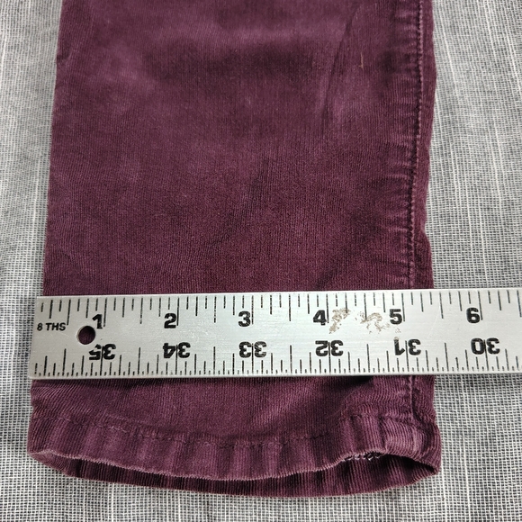 True Religion Halle Stretch Women's Size 28x29 Burgundy Corduroy Jeans - Picture 5 of 12